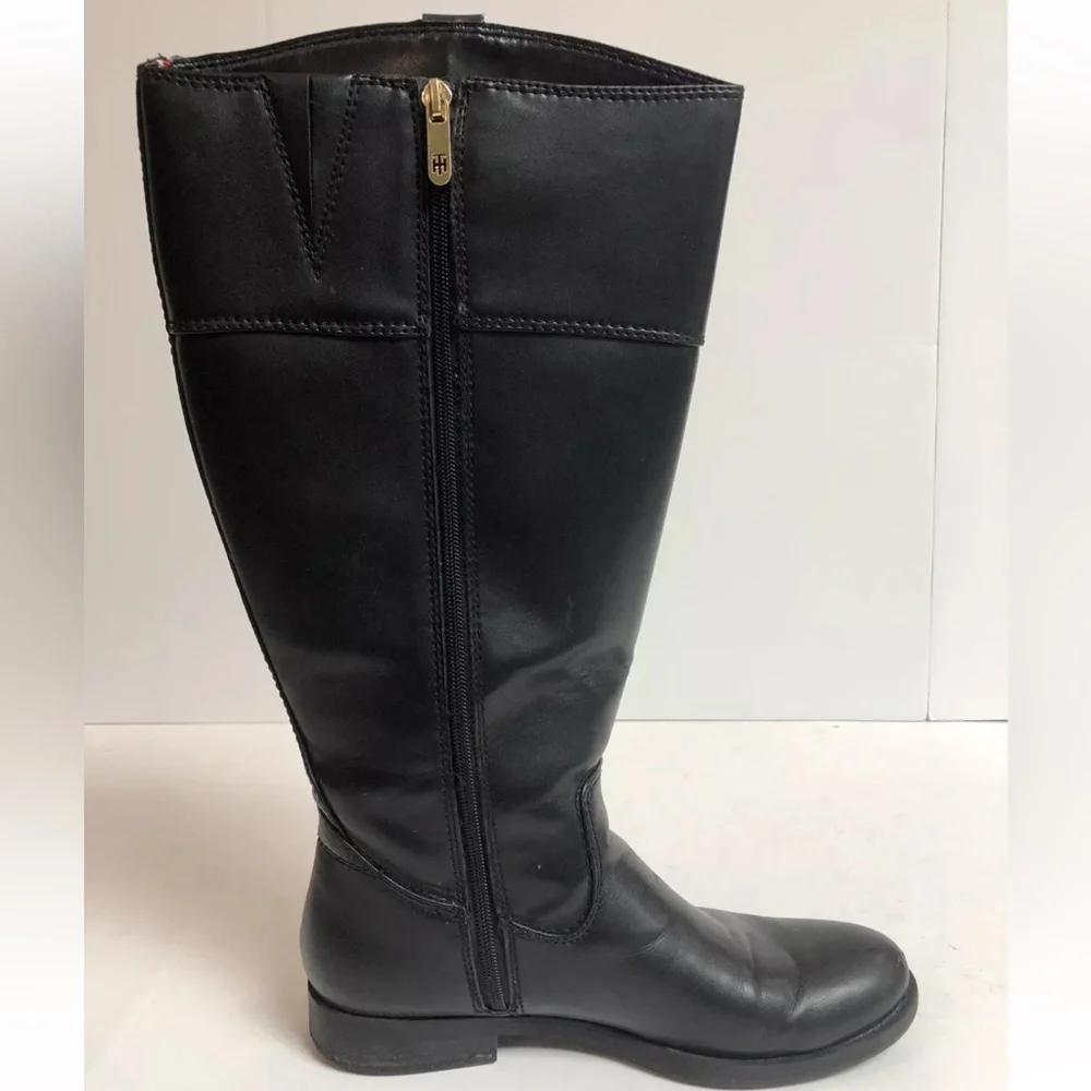 Tommy Hilfiger Women’s Shano, Black Riding Boots Black, Size 9.5 M.
